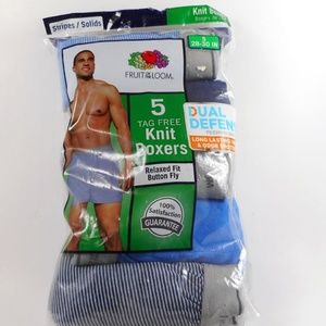 Fruit Loom Relaxed Fit Men Boxers 5 Pack New.